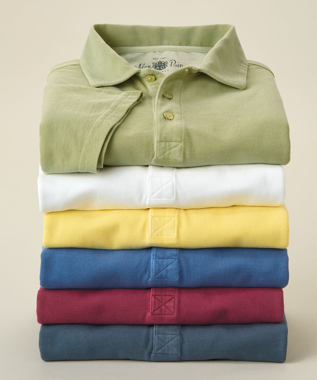 Alan Paine Weymouth Garment Dyed Cotton Pique Polo Shirt