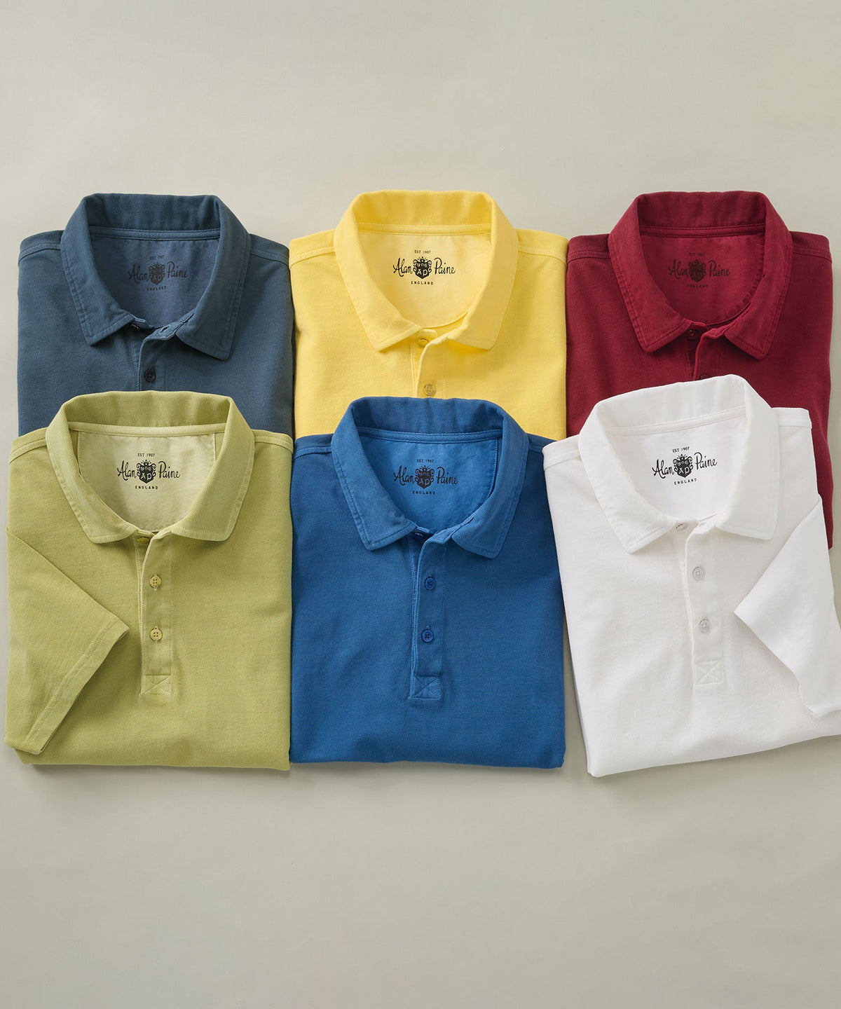 Alan Paine Weymouth Garment Dyed Cotton Pique Polo Shirt