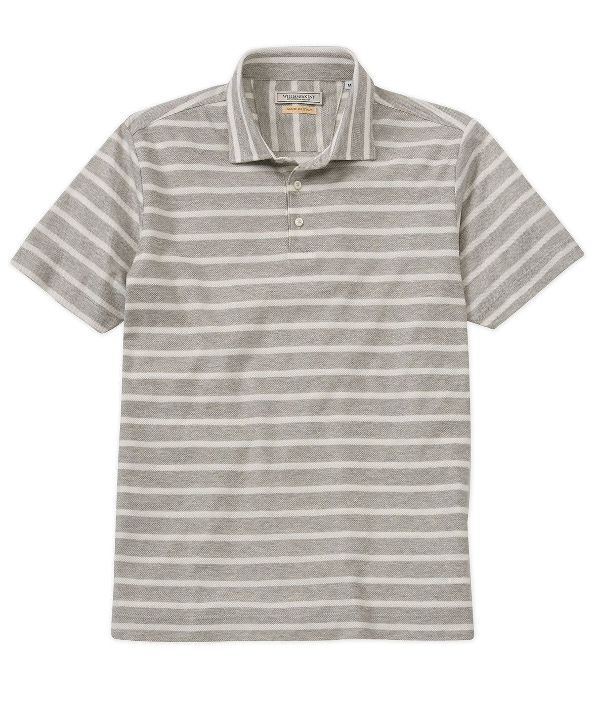 Horizontal Stripe Short-Sleeve Dress Polo