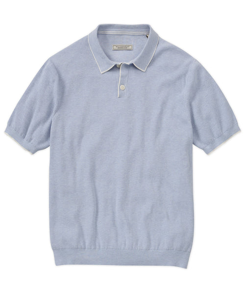 Edge-Tipped Short Sleeve Polo Shirt