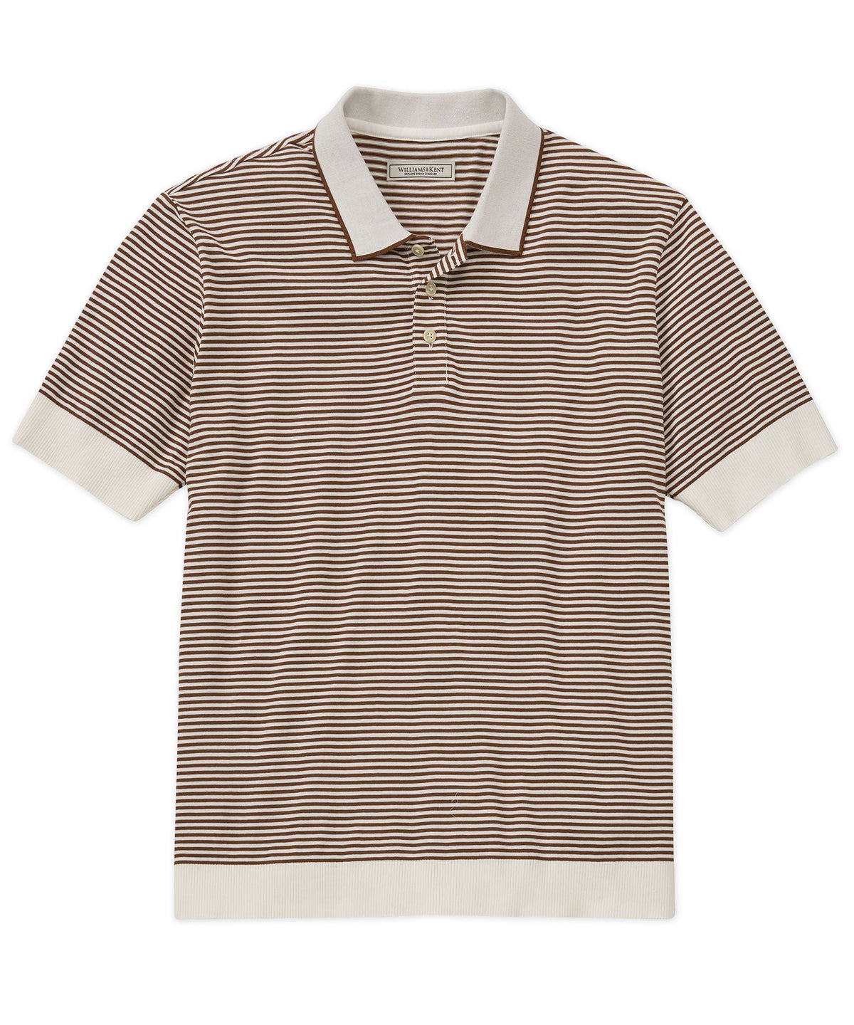 Summer Stripe Tipped Polo Shirt