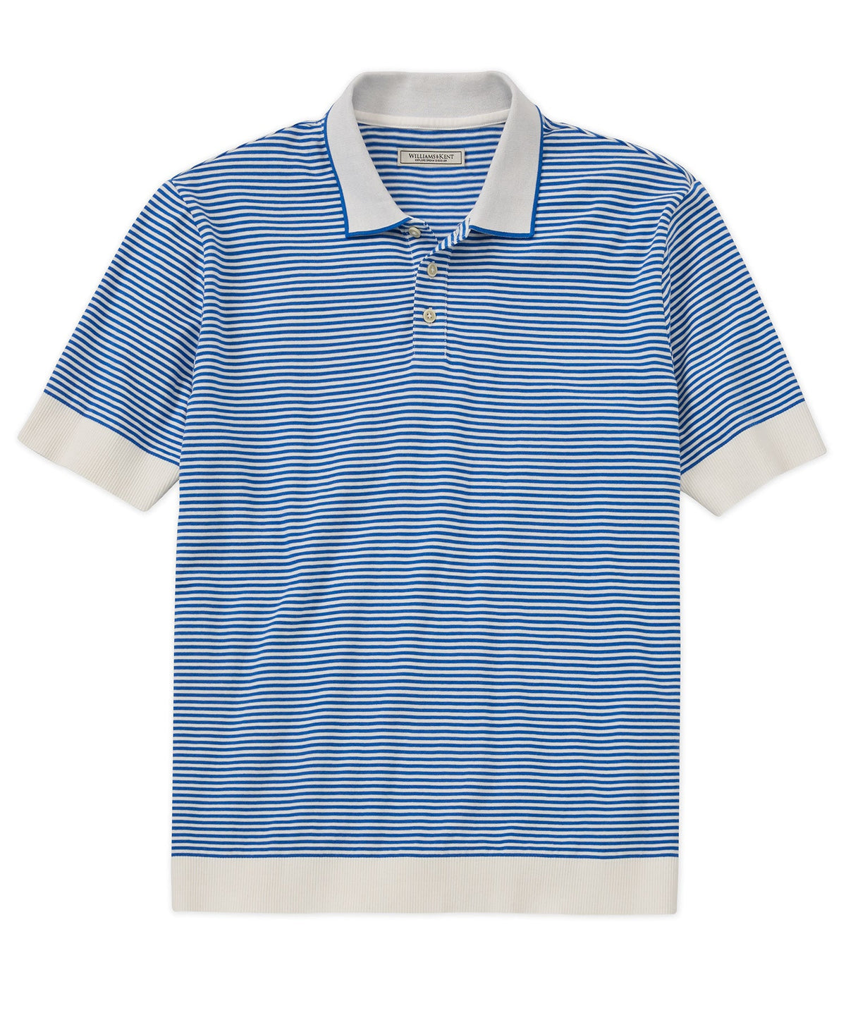 Summer Stripe Tipped Polo Shirt