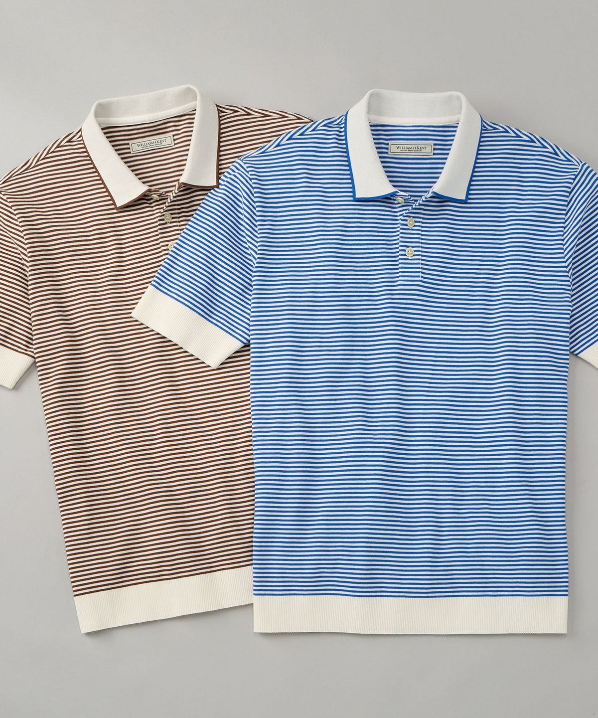 Summer Stripe Tipped Polo Shirt