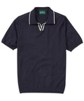 Tipped Open Placket Polo Shirt