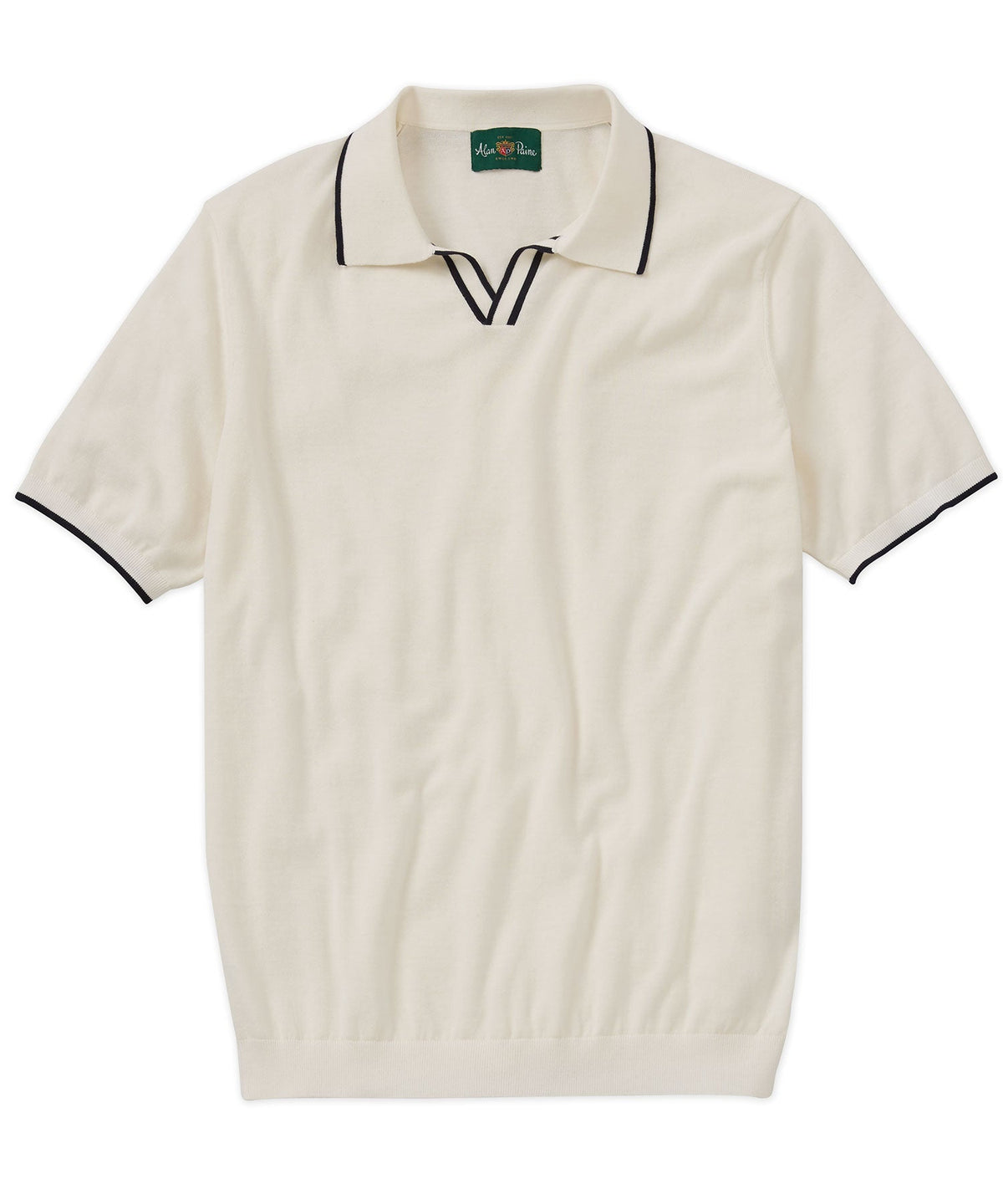 Tipped Open Placket Polo Shirt