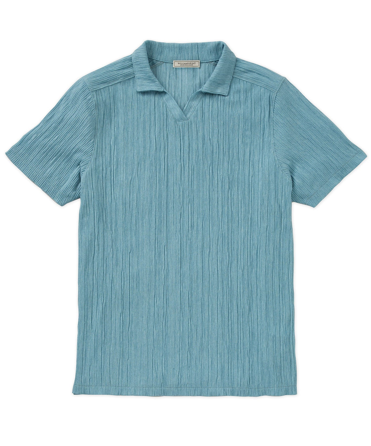Lenor Romano Vertical Stripe Open Placket Short-Sleeve Shirt