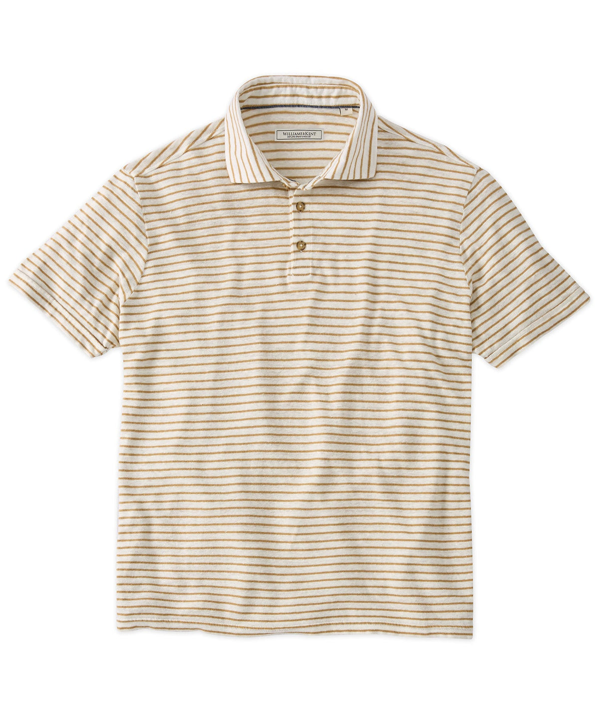 Fine Stripe Linen/Cotton Jersey Polo