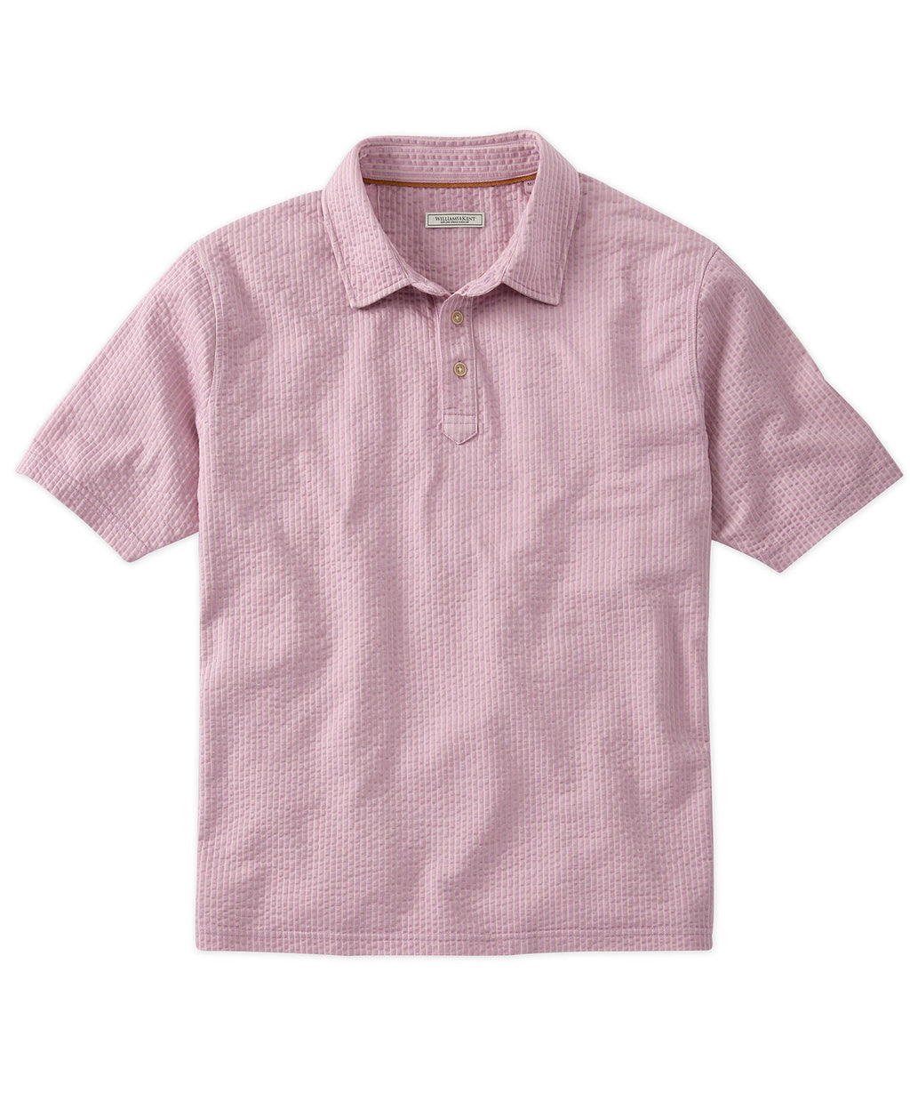 Short Sleeve Seersucker Garment-Dyed Polo
