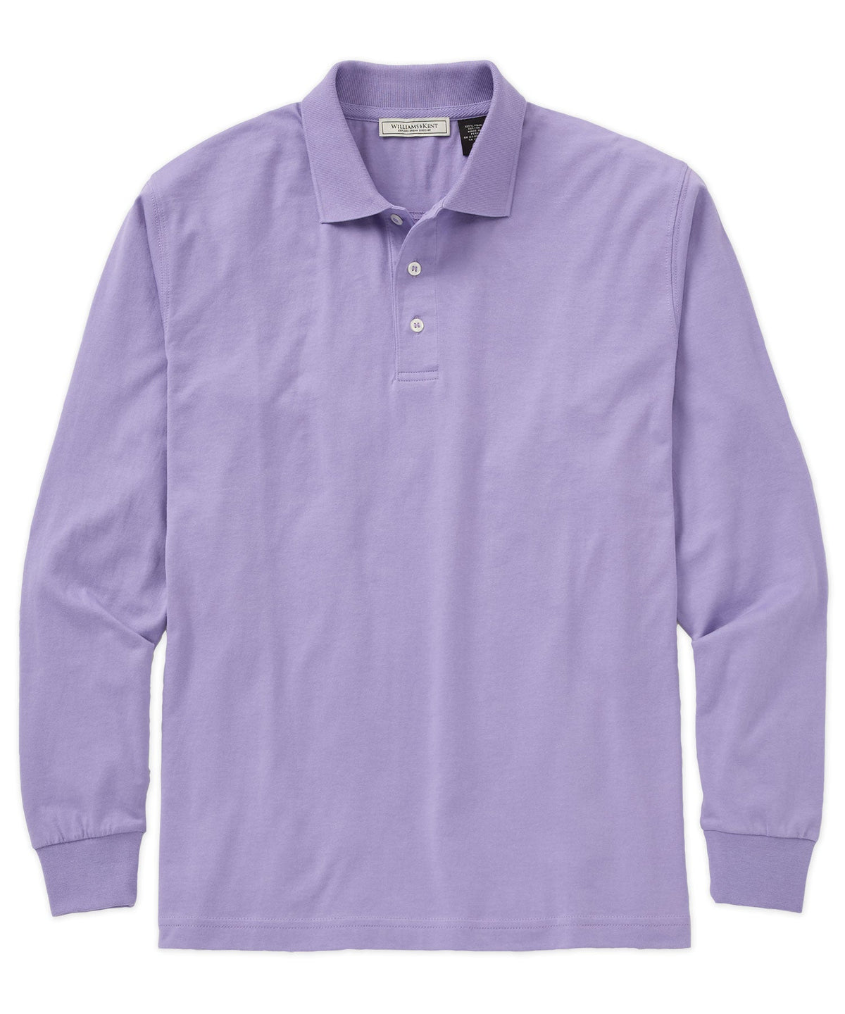 Pima Cotton Long-Sleeve Polo Shirt
