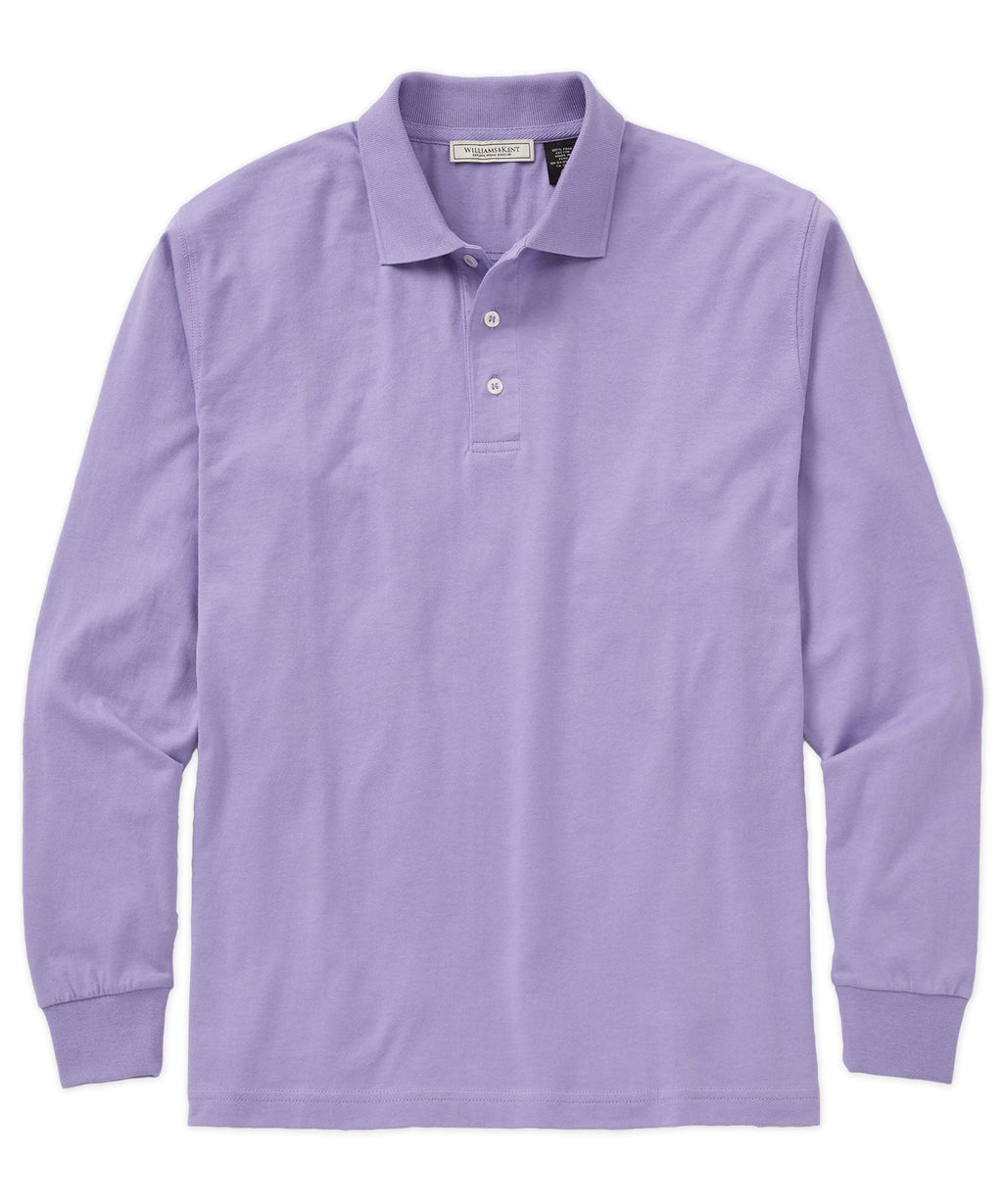 Pima Cotton Long-Sleeve Polo Shirt