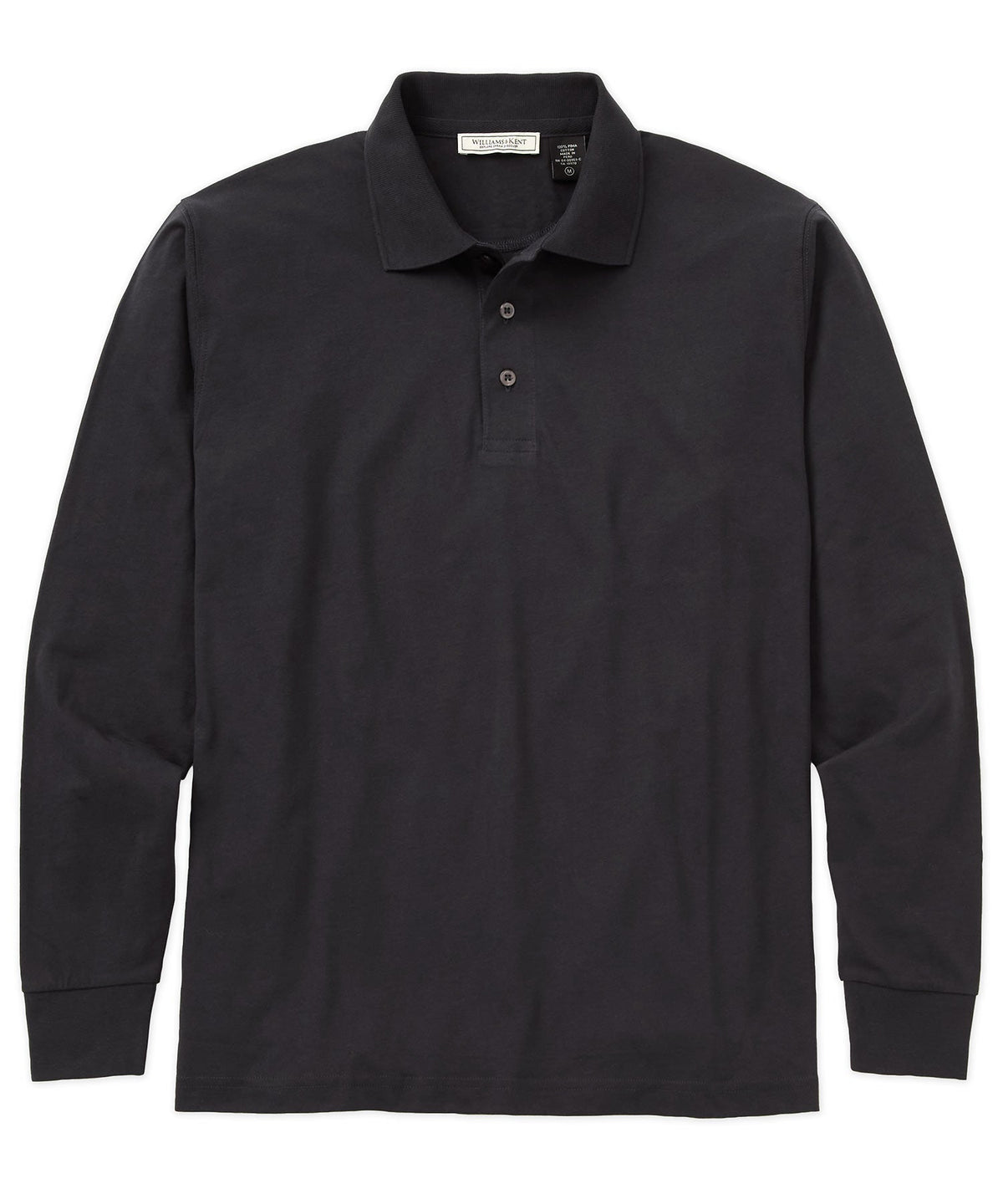 Pima Cotton Long-Sleeve Polo Shirt