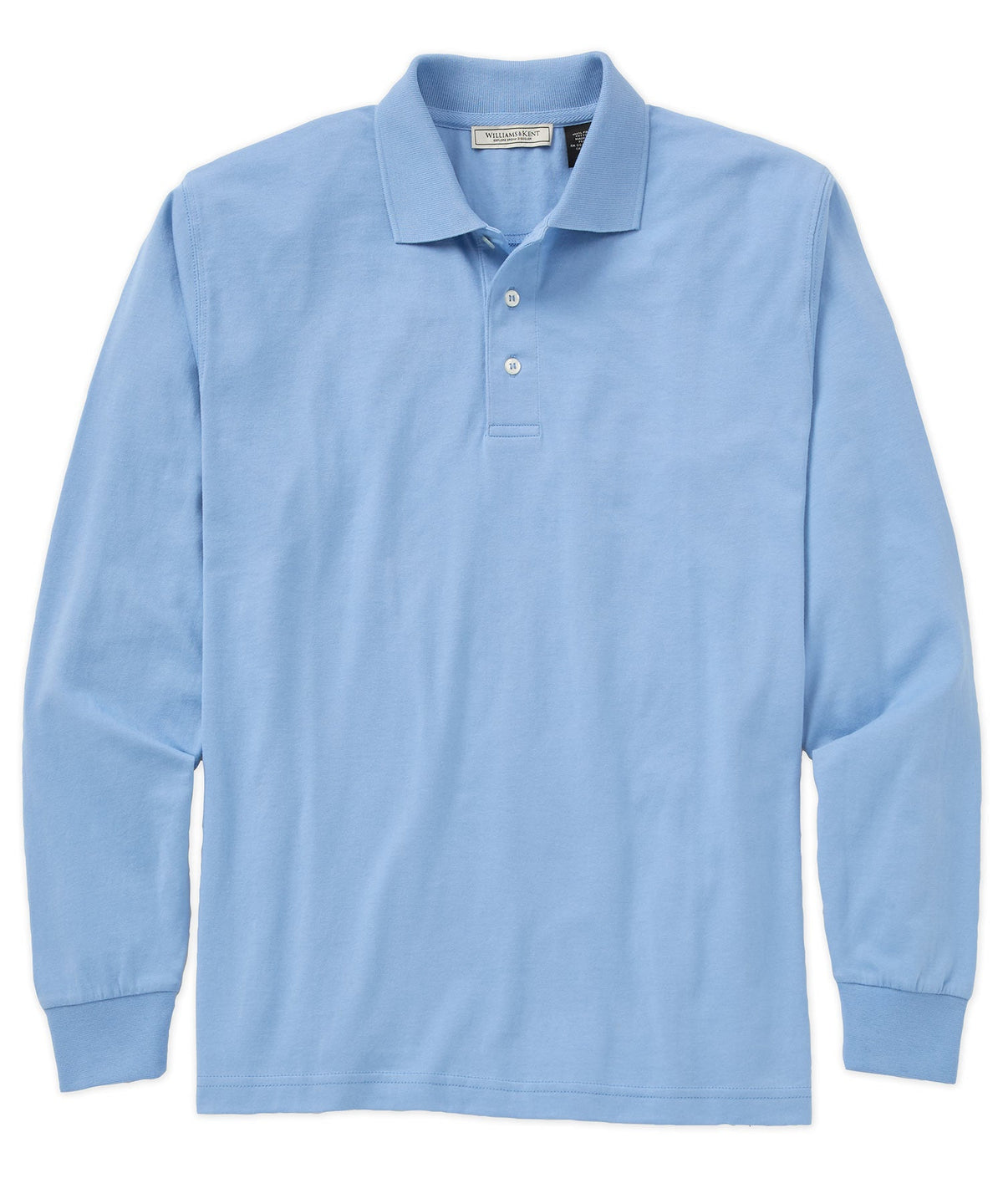 Pima Cotton Long-Sleeve Polo Shirt