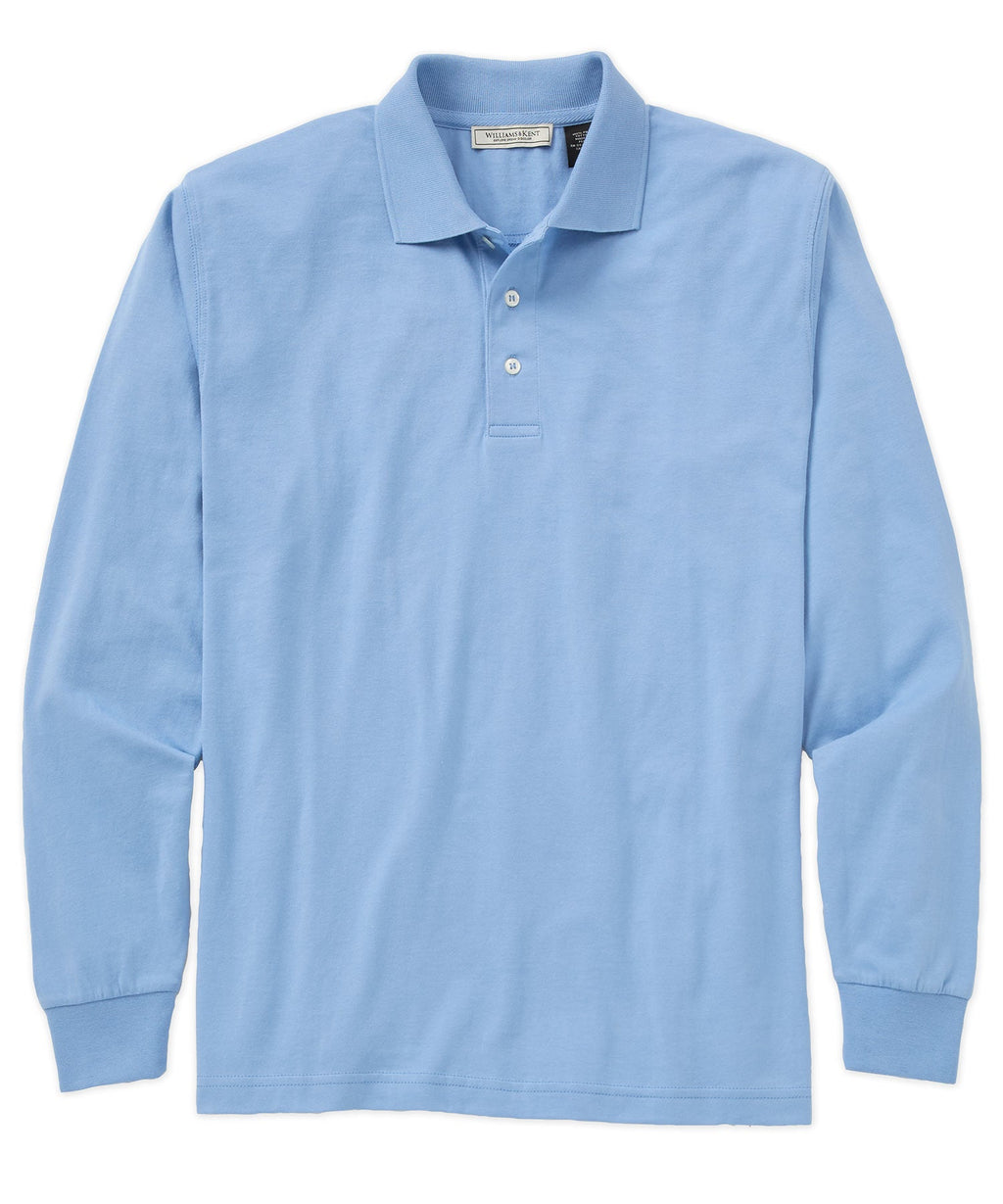 Pima Cotton Long-Sleeve Polo Shirt