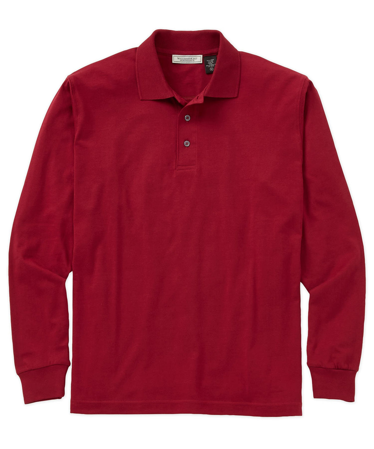 Pima Cotton Long-Sleeve Polo Shirt