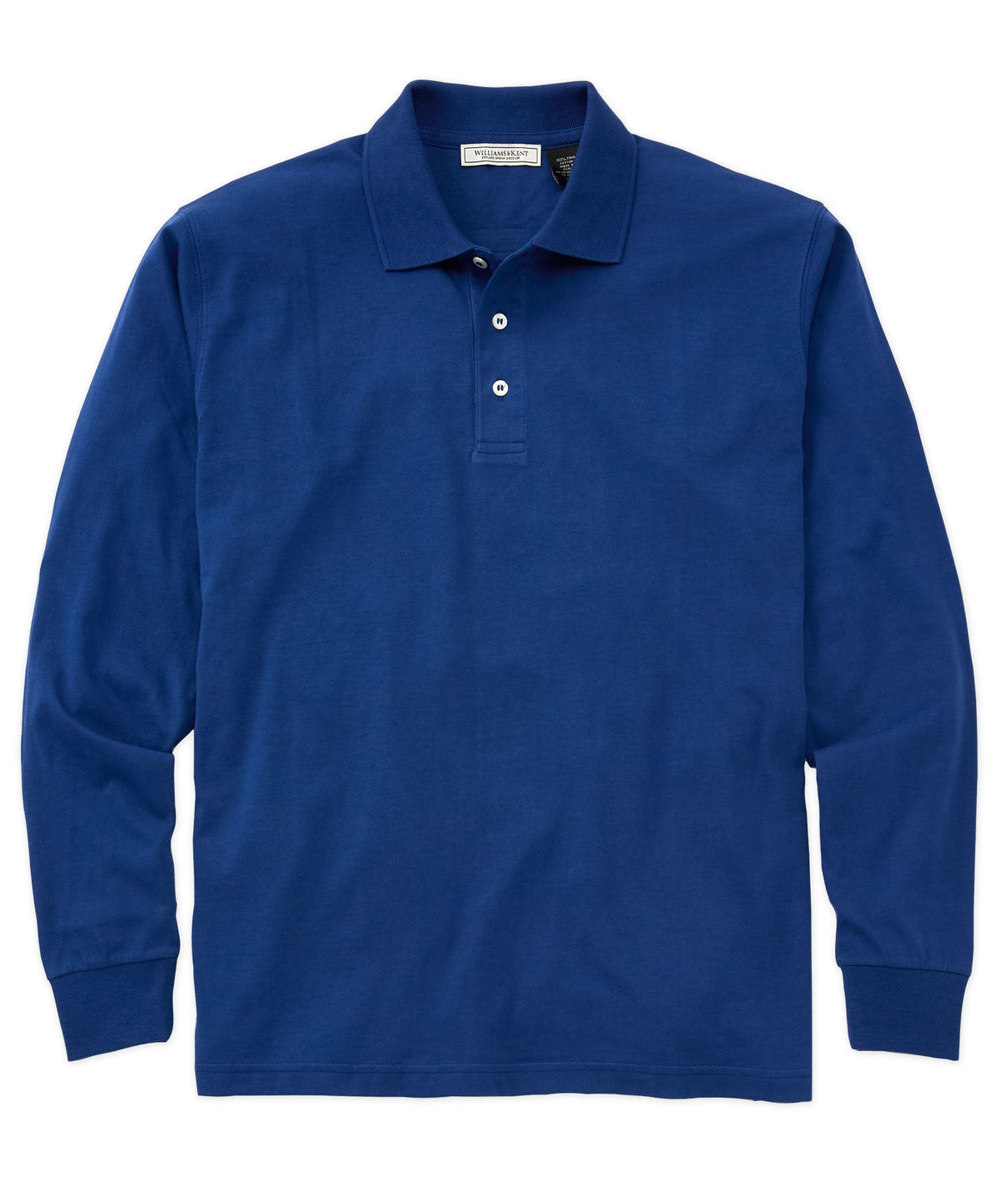 Pima Cotton Long-Sleeve Polo Shirt