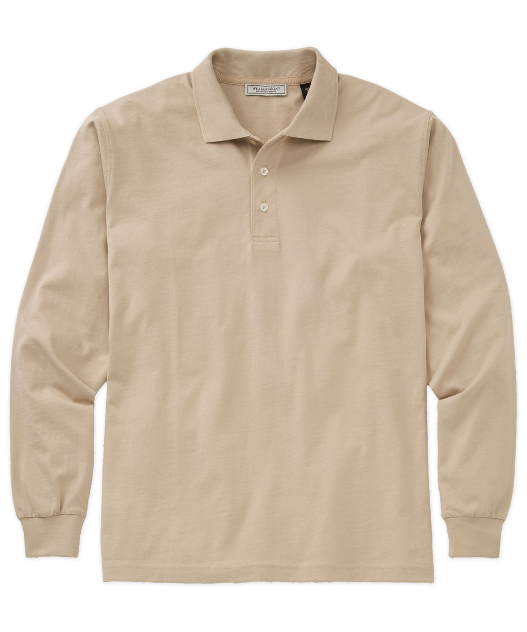 Pima Cotton Long-Sleeve Polo Shirt