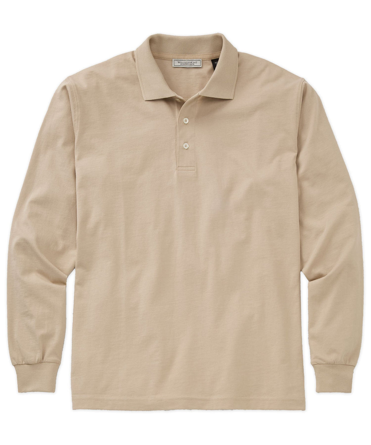 Pima Cotton Long-Sleeve Polo Shirt