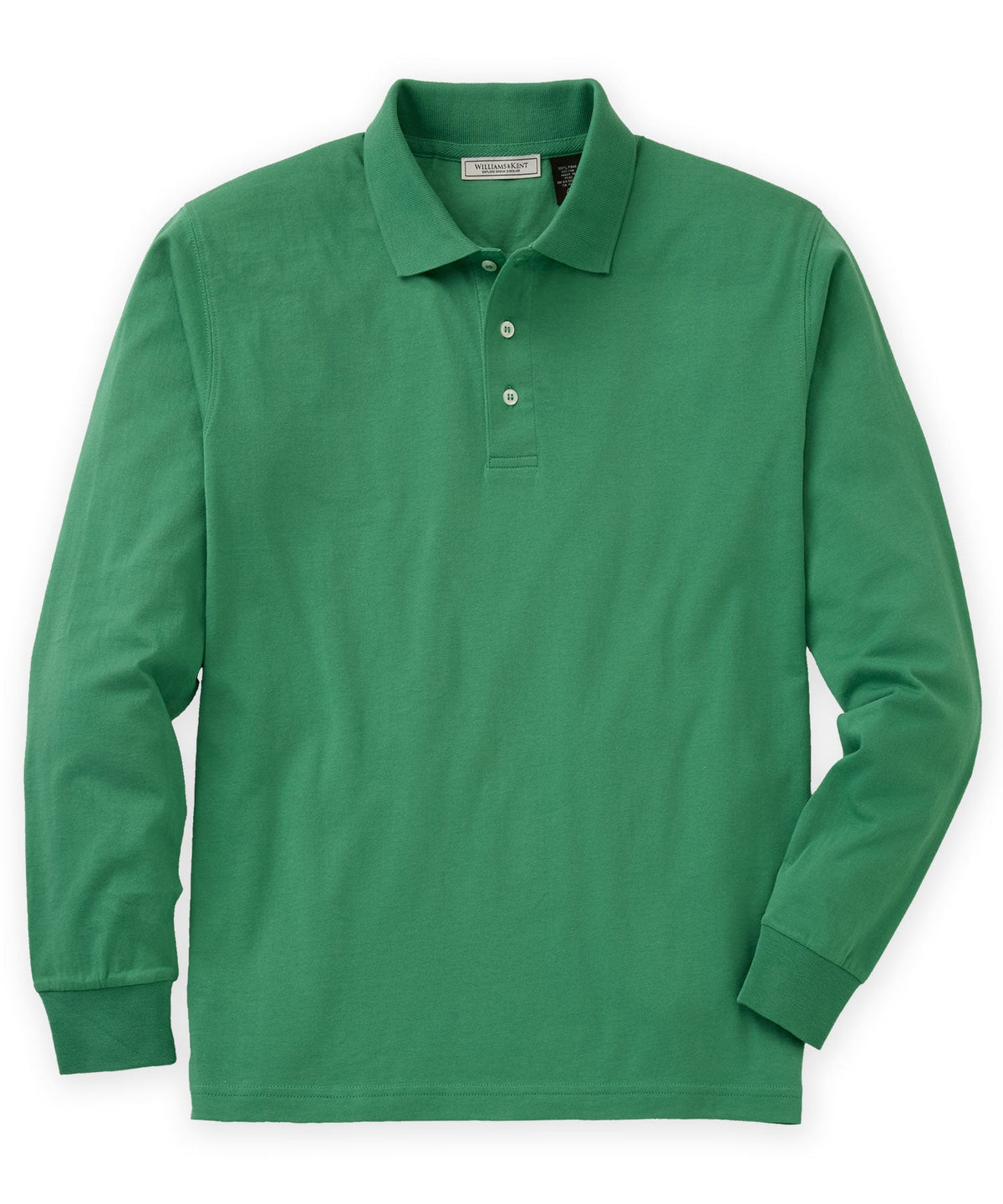 Pima Cotton Long-Sleeve Polo Shirt