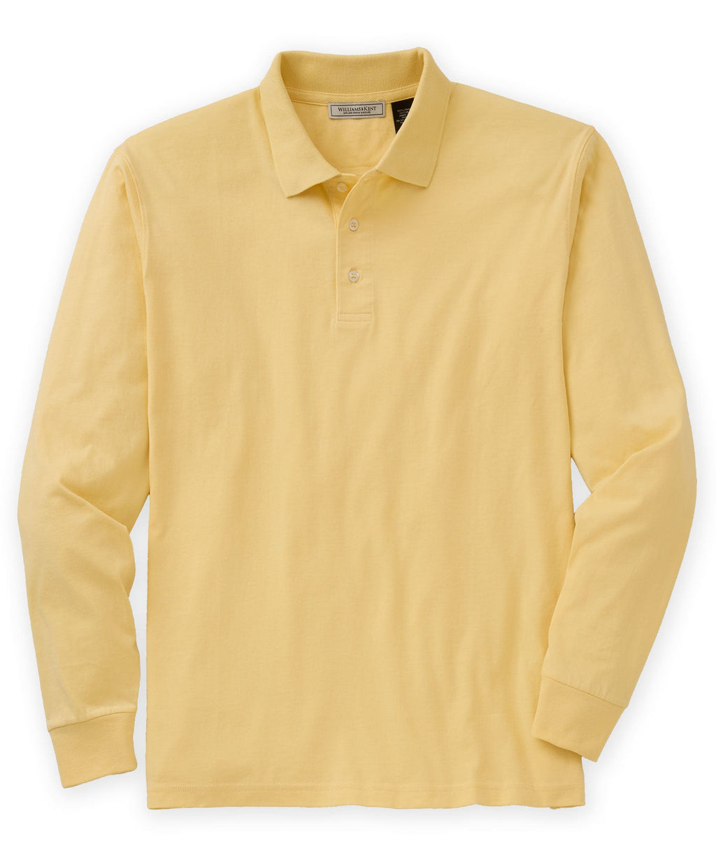 Pima Cotton Long-Sleeve Polo Shirt
