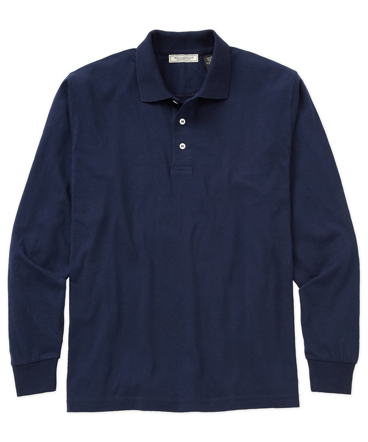 Pima Cotton Long-Sleeve Polo Shirt