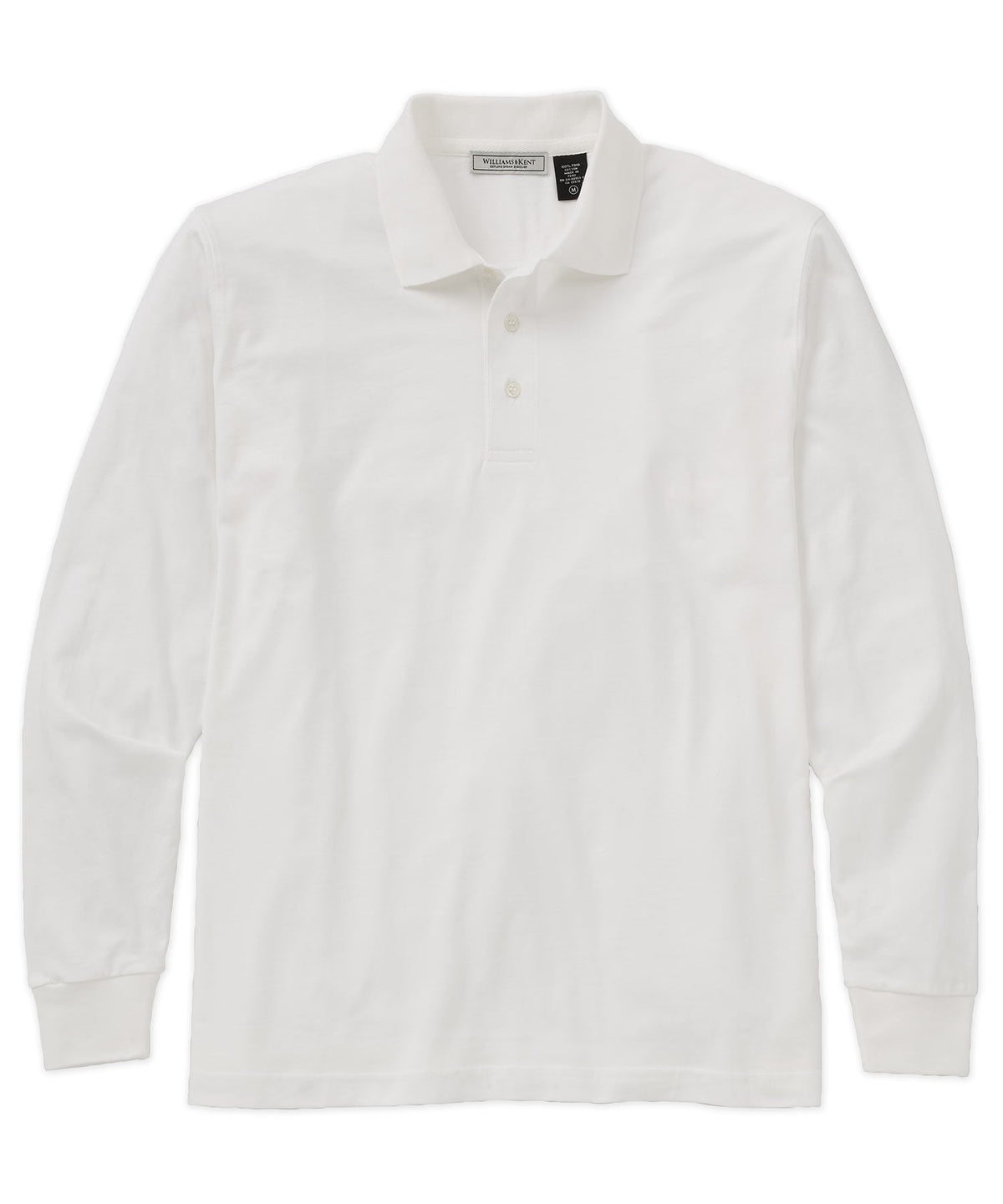 Pima Cotton Long-Sleeve Polo Shirt