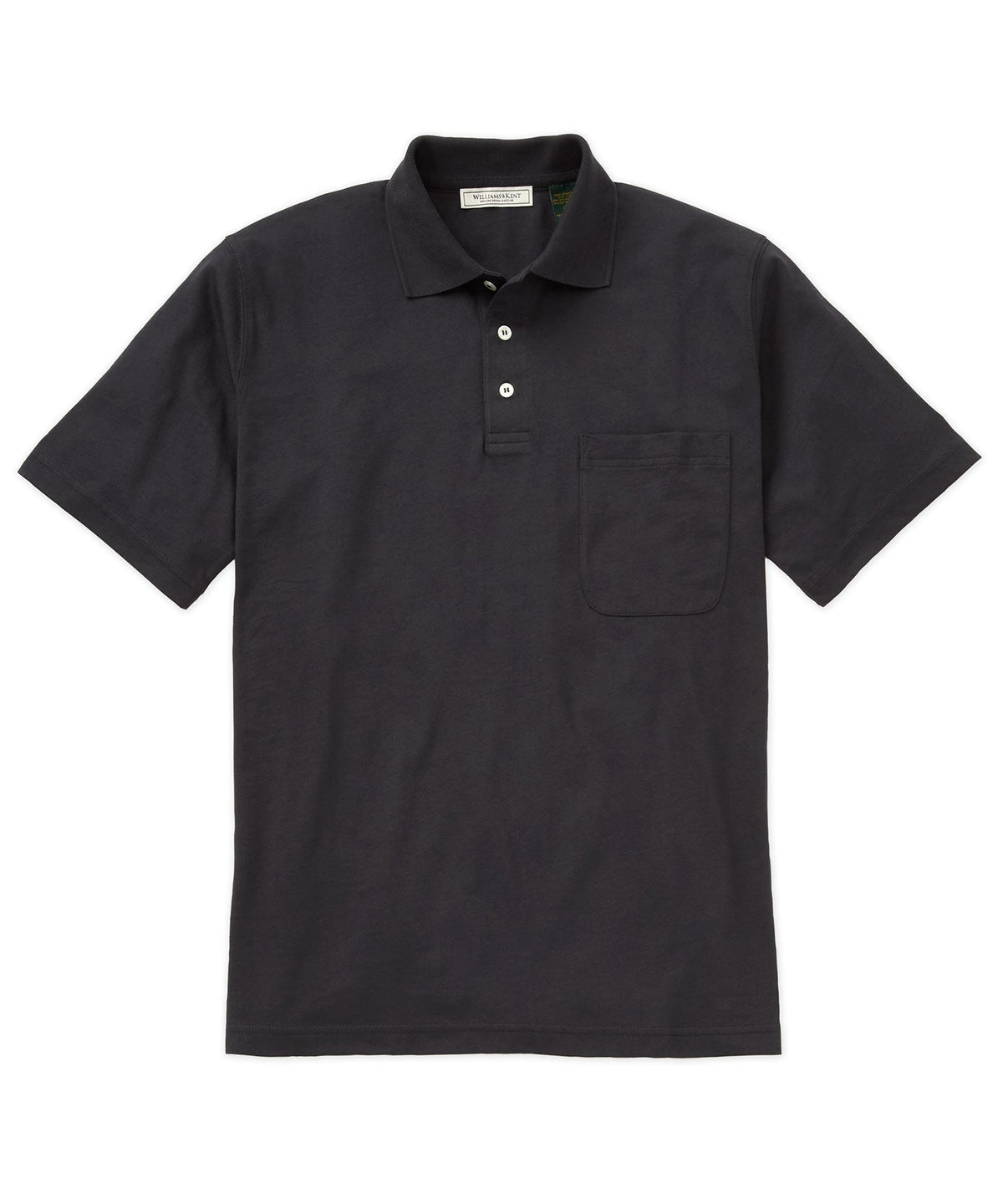 Pima Cotton Short-Sleeve Polo Shirt with Pocket
