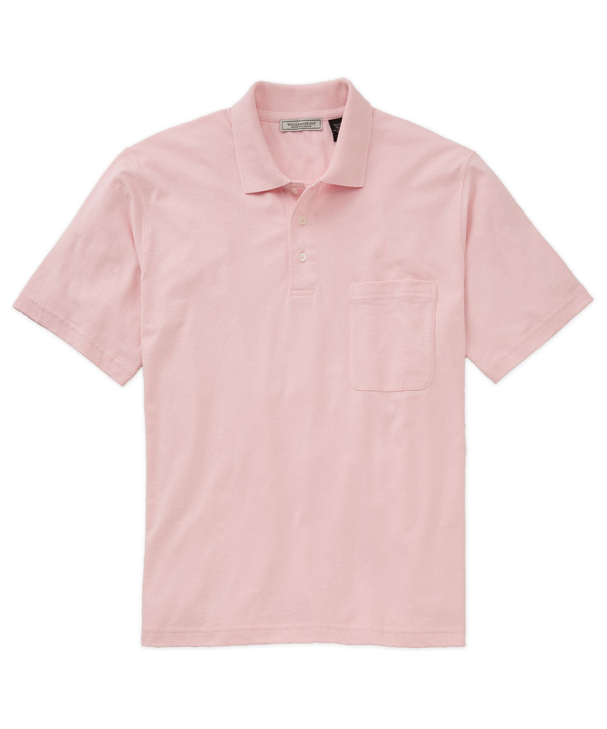 Pima Cotton Short-Sleeve Polo Shirt with Pocket