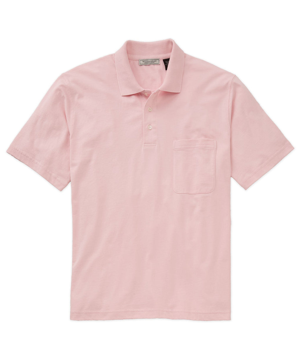 Pima Cotton Short-Sleeve Polo Shirt with Pocket
