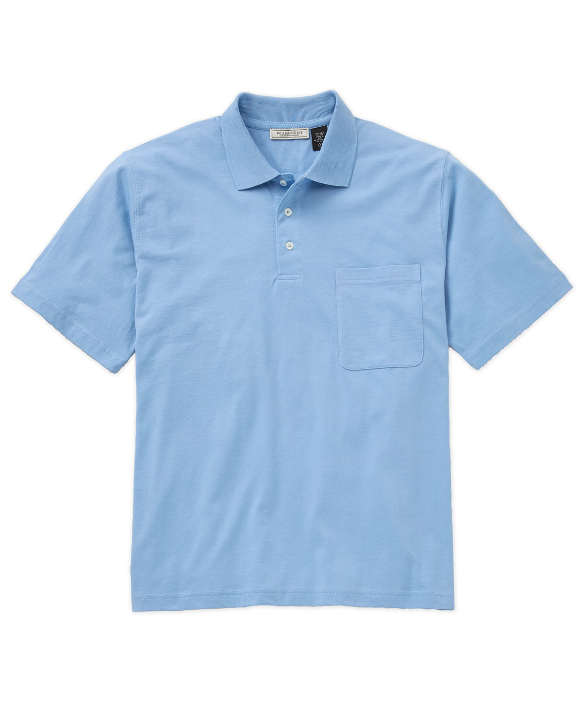 Pima Cotton Short-Sleeve Polo Shirt with Pocket