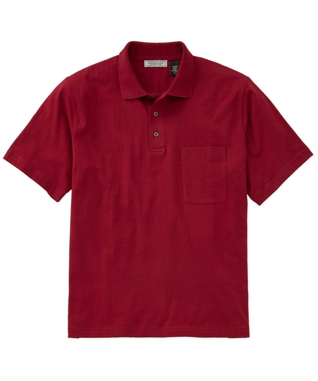 Pima Cotton Short-Sleeve Polo Shirt with Pocket