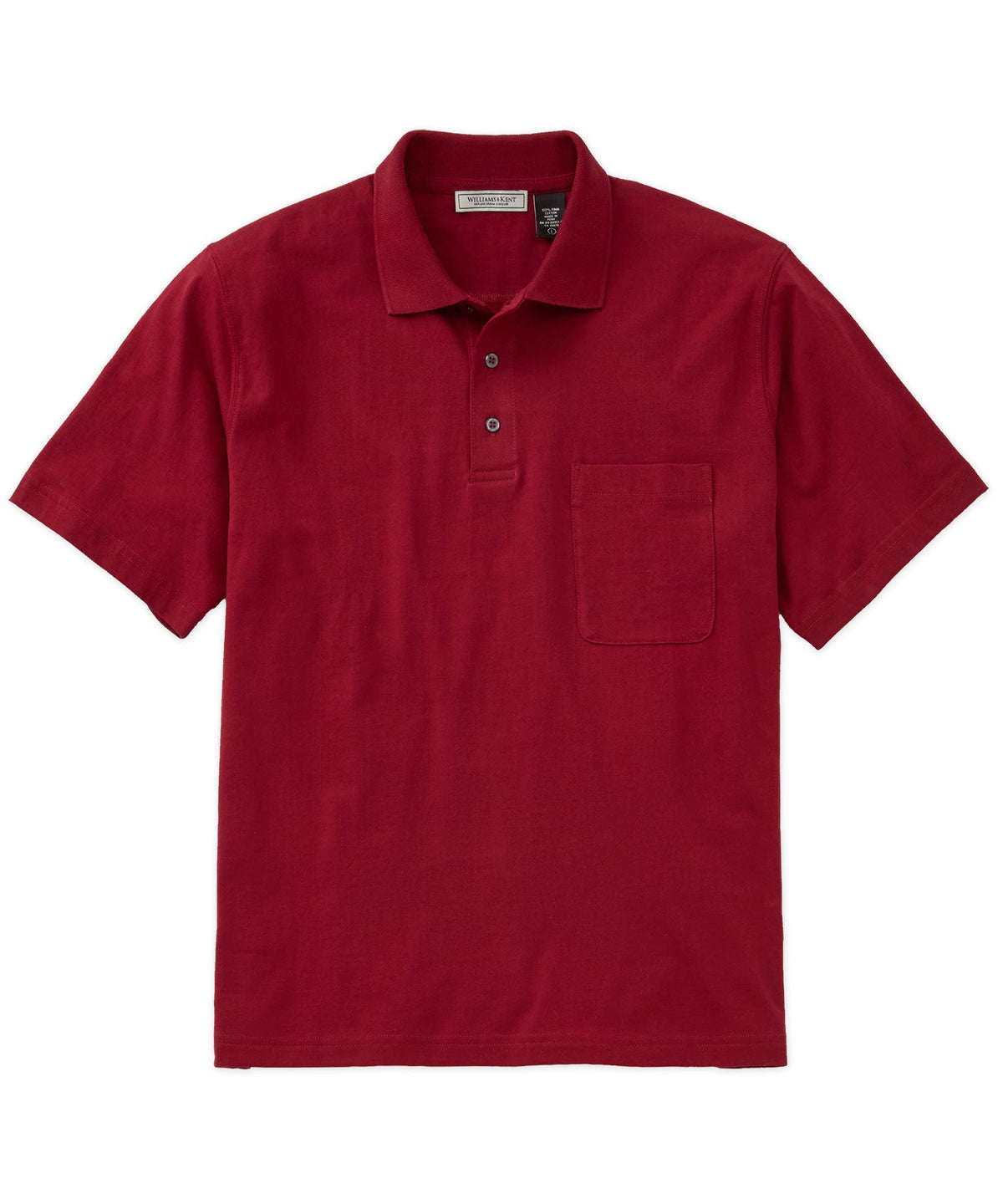 Pima Cotton Short-Sleeve Polo Shirt with Pocket