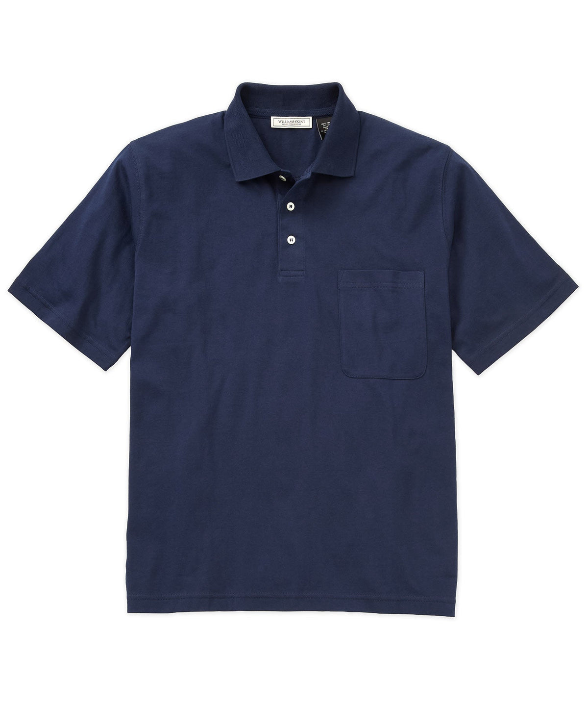 Pima Cotton Short-Sleeve Polo Shirt with Pocket