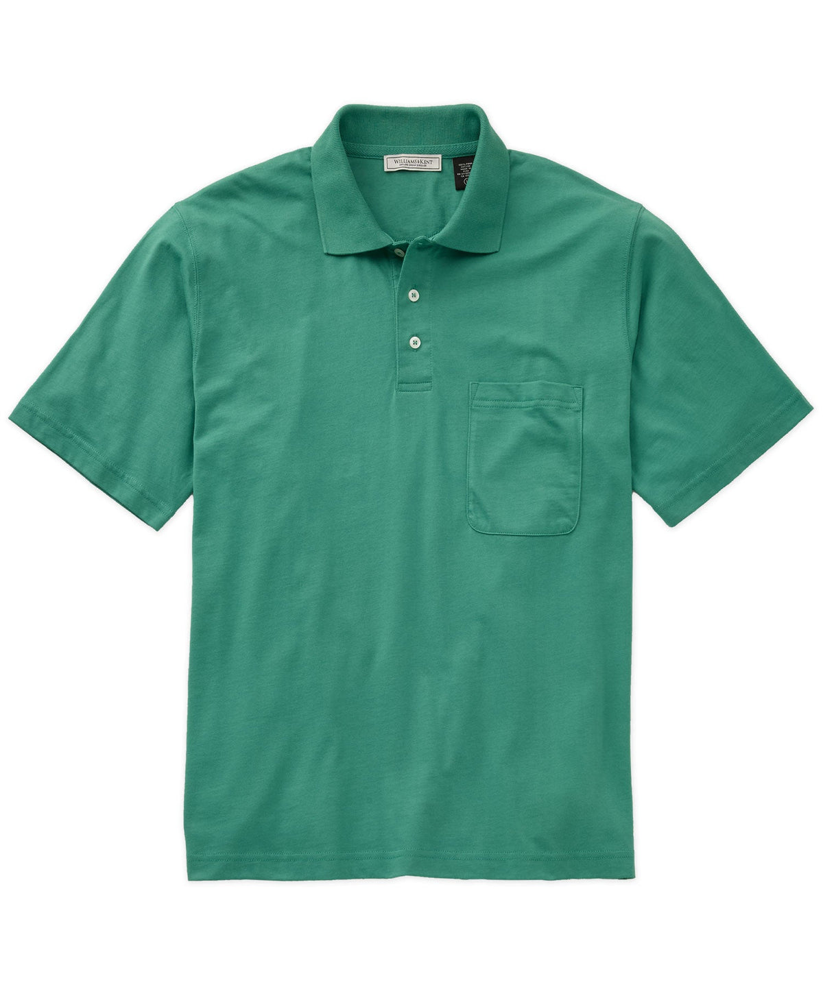 Pima Cotton Short-Sleeve Polo Shirt with Pocket