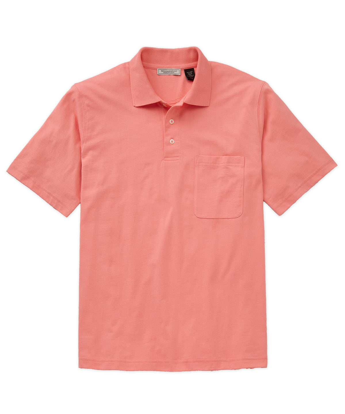 Pima Cotton Short-Sleeve Polo Shirt with Pocket