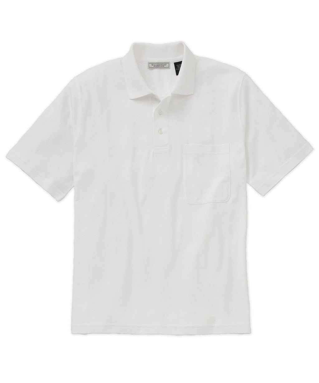 Pima Cotton Short-Sleeve Polo Shirt with Pocket