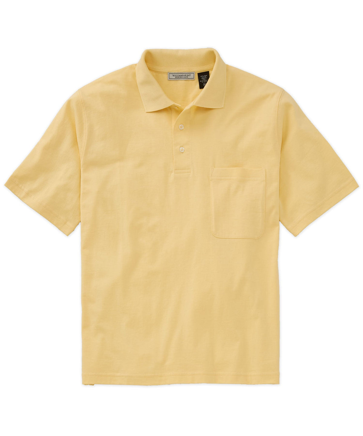 Pima Cotton Short-Sleeve Polo Shirt with Pocket