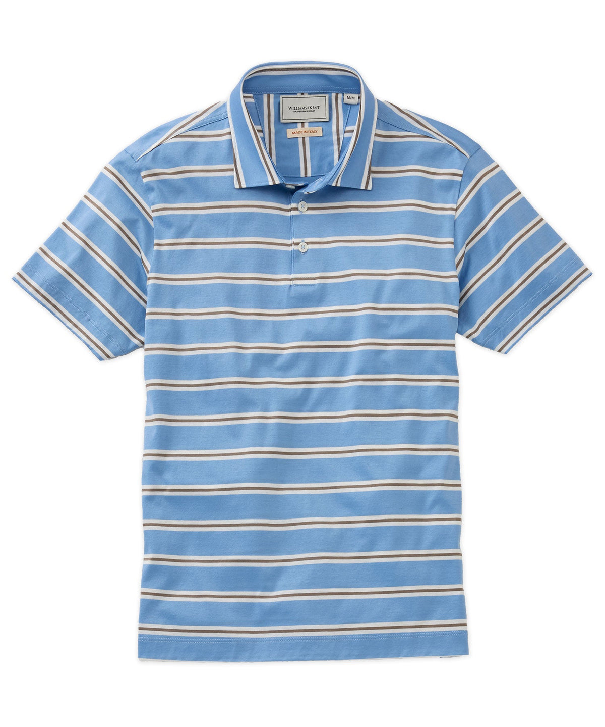 Short Sleeve Striped Jersey Polo
