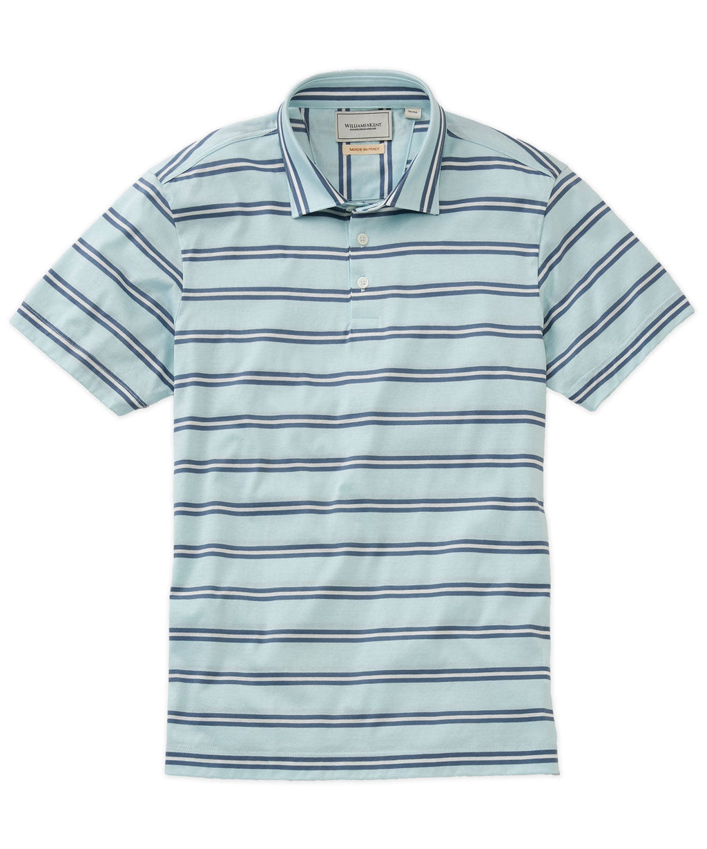 Short Sleeve Striped Jersey Polo