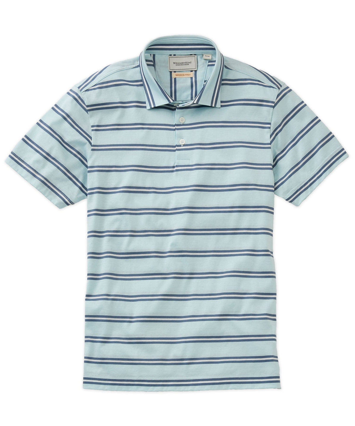 Short Sleeve Striped Jersey Polo