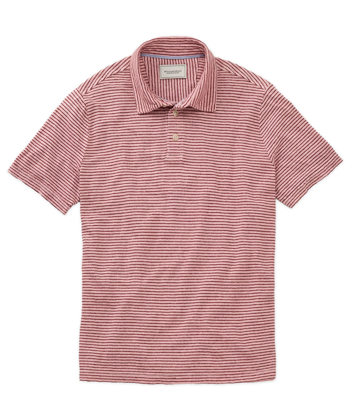 Garment-Dyed Short Sleeve Striped Polo