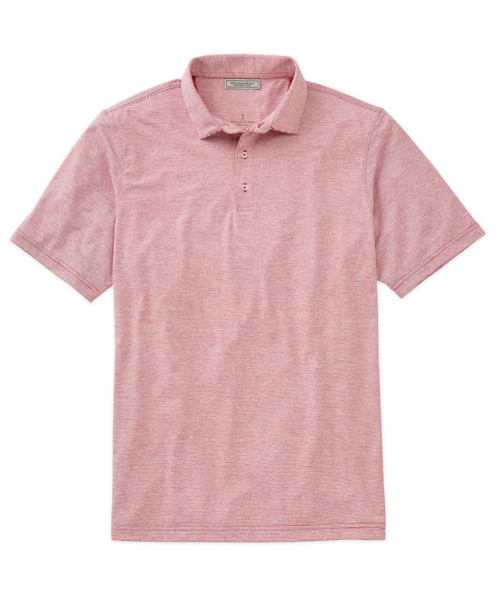 Striped Performance Knit Polo Shirt