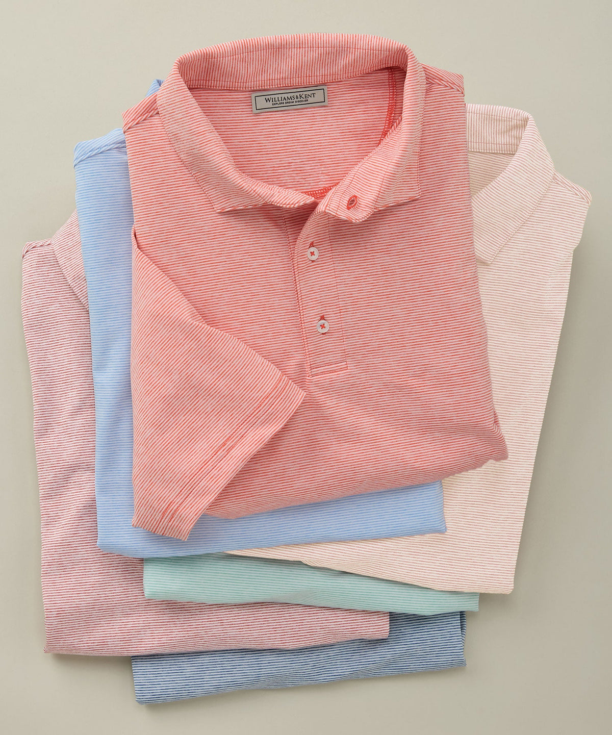 Striped Performance Knit Polo Shirt