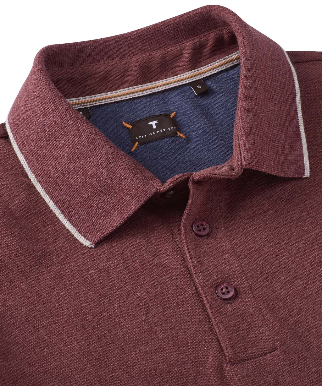 Left Coast Tee Kipa Short Sleeve Pique Polo