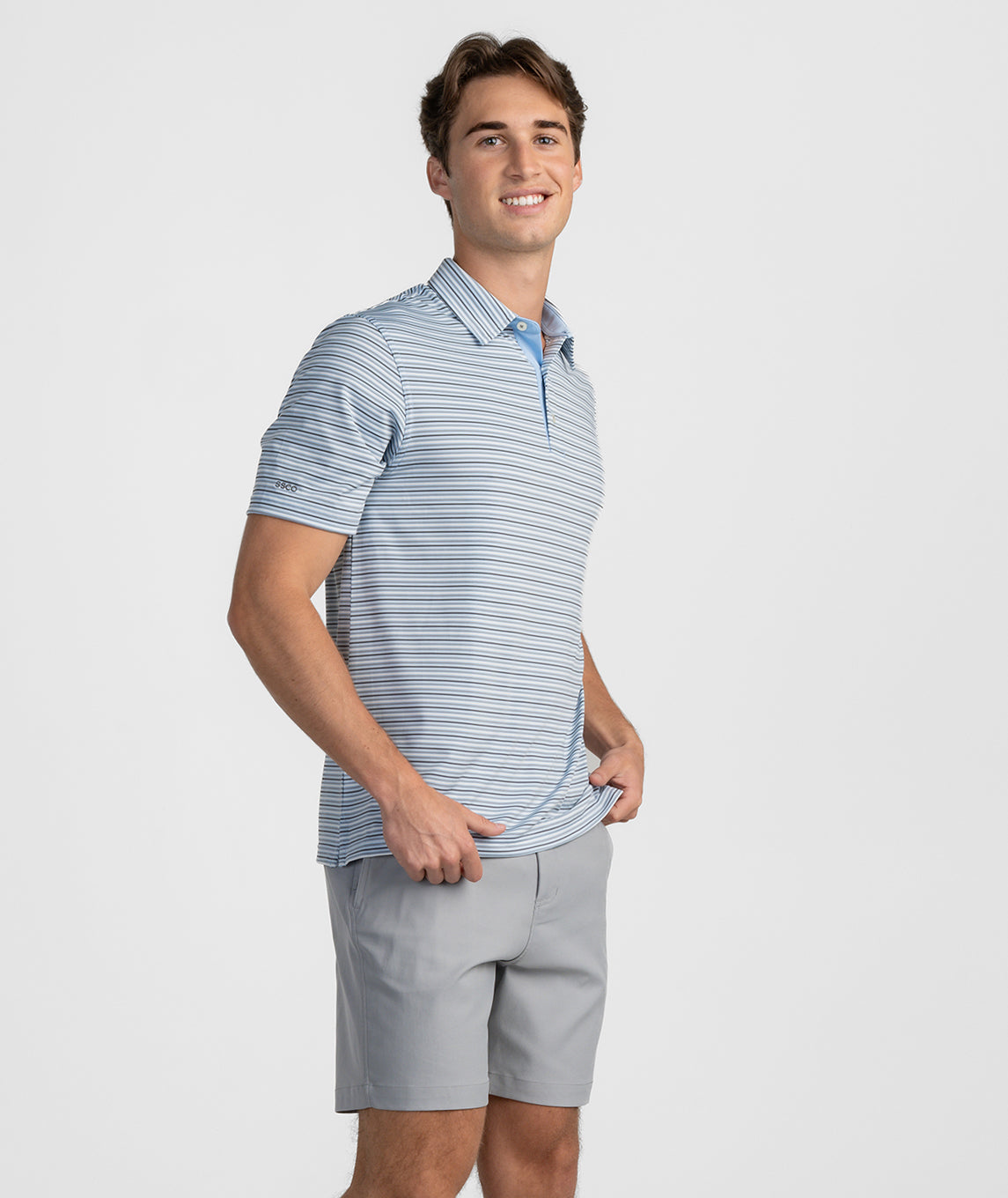 Riverbend Stripe Polo - Sweet Water