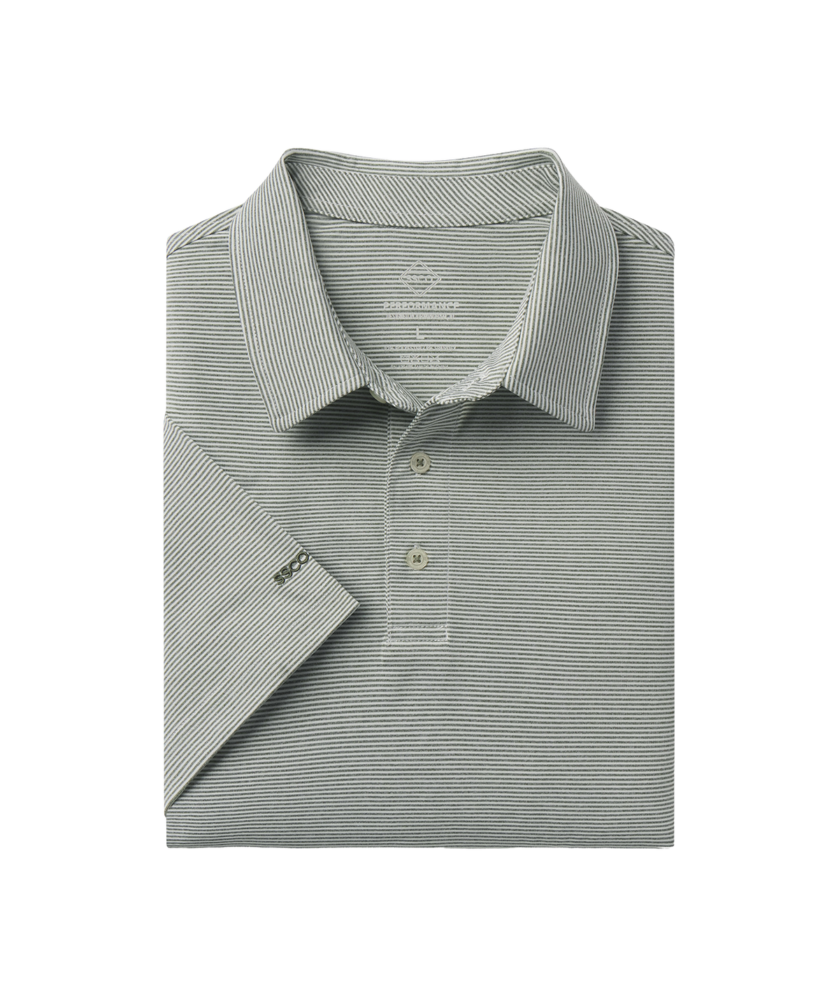 Heather Madison Stripe Polo - Dusty Olive