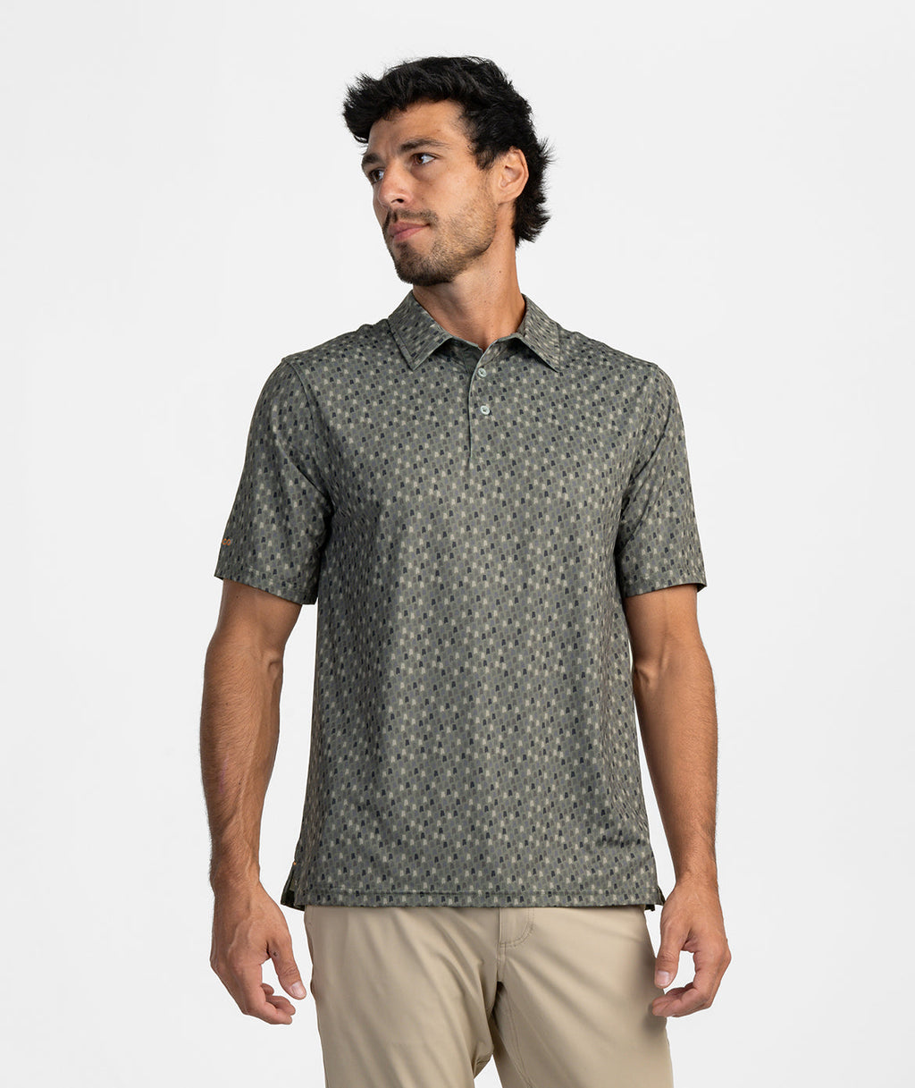 Southern Sportsman Printed Polo - Talladega Pine