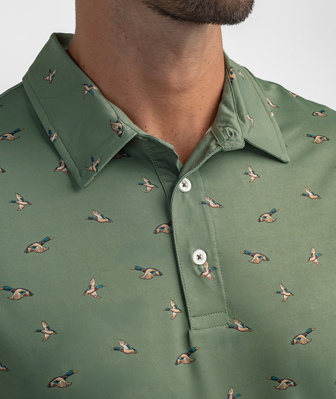 Feathered Frenzy Printed Polo - Feather