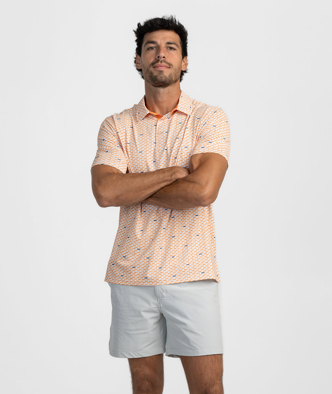 Kickoff Camo MotionTech Polo SS - Orange Out Camo