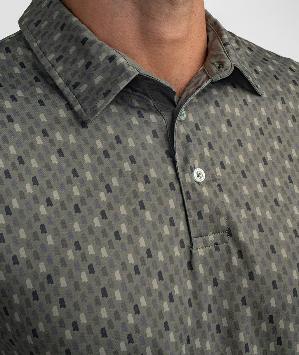 Southern Sportsman Printed Polo - Delta Pine