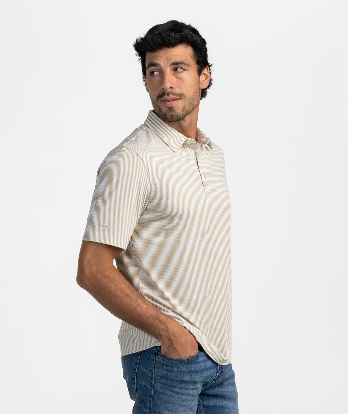 Heather Madison Stripe Polo - Mojave